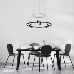 Lampa wisząca czarna LED 4000K LP-907/1P BK