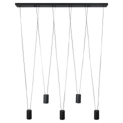 Lampa wisząca czarna 5xGU10 LP-432/5P BK