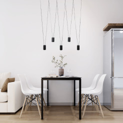 Lampa wisząca czarna 5xGU10 LP-432/5P BK