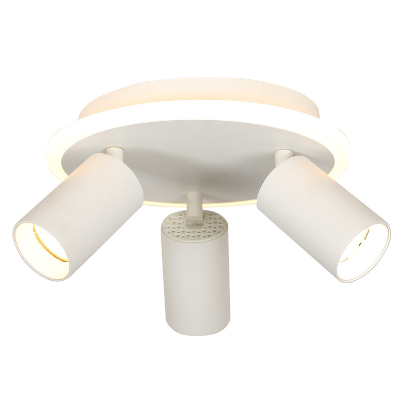 Plafon 3 okrągły biały 3xGU10 LED CCT LP-0612/3C Round WH