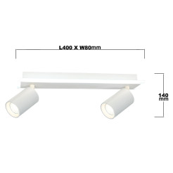 Spot 2 biały 2xGU10 LED CCT LP-0612/2WS WH