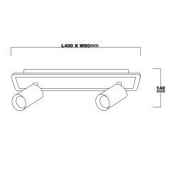 Spot 2 biały 2xGU10 LED CCT LP-0612/2WS WH