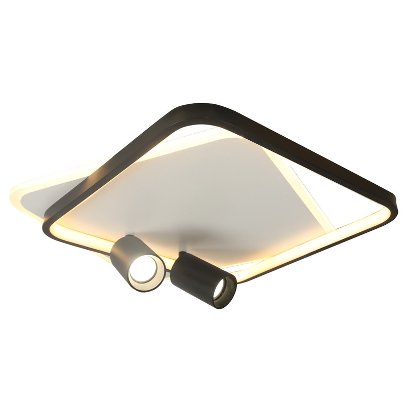 Plafon 2 kwadratowy czarny 2xGU10 LED CCT LP-0612/2C Square BK