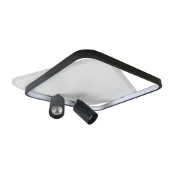 Plafon 2 kwadratowy czarny 2xGU10 LED CCT LP-0612/2C Square BK