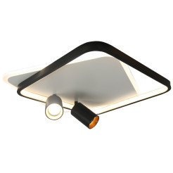 Plafon 2 kwadratowy czarny 2xGU10 LED CCT LP-0612/2C Square BK