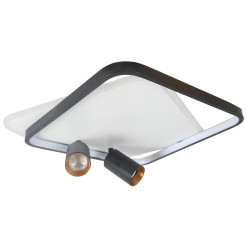 Plafon 2 kwadratowy czarny 2xGU10 LED CCT LP-0612/2C Square BK