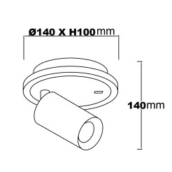 Spot 1 biały 1xGU10 LED CCT LP-0612/1WS WH