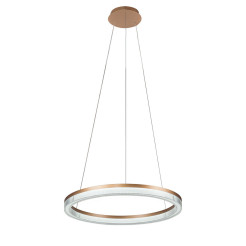 Lampa wisząca Cristal Triangle złoto - transparentna LED CCT LP-033/1P S GD Cr Tria
