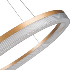 Lampa wisząca Cristal Triangle złoto - transparentna LED CCT LP-033/1P S GD Cr Tria
