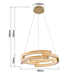 Lampa wisząca złota LED CCT LP-1810/1P GD