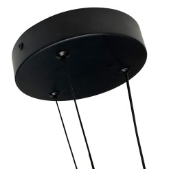 Lampa wisząca Triangle 60 cm czarno-transparentna LED CCT LP-0407/1P M BK Triangle