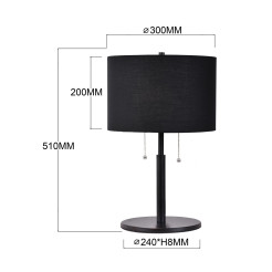 Lampa stołowa czarna 2xE27 LP-0304/2T BK