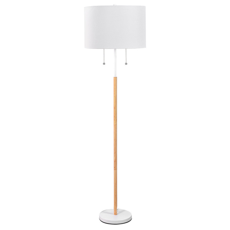 Lampa podłogowa biała 2xE27 LP-0304/2F WH