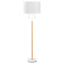 Lampa podłogowa biała 2xE27 LP-0304/2F WH