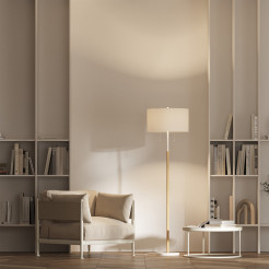 Lampa podłogowa biała 2xE27 LP-0304/2F WH