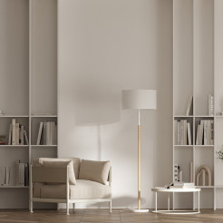 Lampa podłogowa biała 2xE27 LP-0304/2F WH