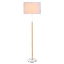 Lampa podłogowa biała 2xE27 LP-0304/2F WH