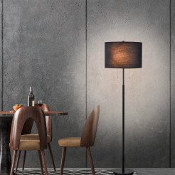 Lampa podłogowa czarna 2xE27 LP-0304/2F BK