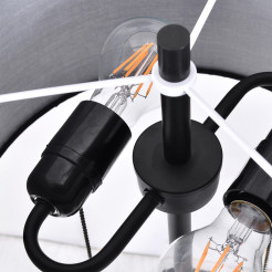 Lampa podłogowa czarna 2xE27 LP-0304/2F BK