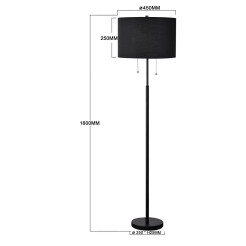 Lampa podłogowa czarna 2xE27 LP-0304/2F BK