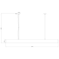 Lampa wisząca L czarna Tuya LED CCT LP-1301/1P L BK Smart