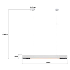Lampa wisząca M biała Tuya LED CCT LP-1301/1P M WH Smart