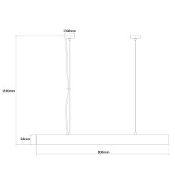 Lampa wisząca M biała Tuya LED CCT LP-1301/1P M WH Smart