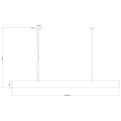 Lampa wisząca L biała Tuya LED CCT LP-1401/1P L WH Smart