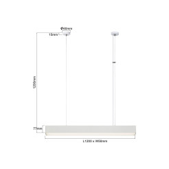 Lampa wisząca M biała Tuya LED CCT LP-1401/1P M WH Smart