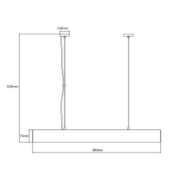 Lampa wisząca M biała Tuya LED CCT LP-1401/1P M WH Smart