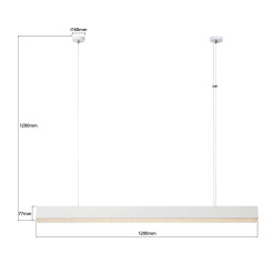 Lampa wisząca L biała Tuya LED CCT LP-1201/1P L WH Smart