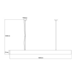 Lampa wisząca L biała Tuya LED CCT LP-1201/1P L WH Smart