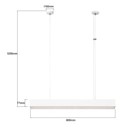 Lampa wisząca M biała Tuya LED CCT LP-1201/1P M WH Smart