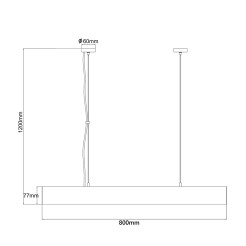 Lampa wisząca M biała Tuya LED CCT LP-1201/1P M WH Smart