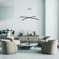 Lampa wisząca czarna LED CCT LP-940/2P BK CCT