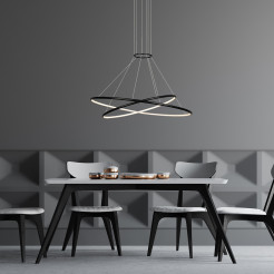Lampa wisząca czarna LED CCT LP-940/2P BK CCT