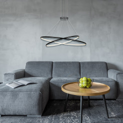Lampa wisząca czarna LED CCT LP-940/2P BK CCT