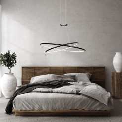 Lampa wisząca czarna LED CCT LP-940/2P BK CCT