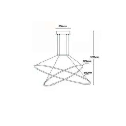 Lampa wisząca czarna LED CCT LP-940/2P BK CCT