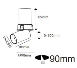 Reflektor biały LED 3000K LP-0355 WH