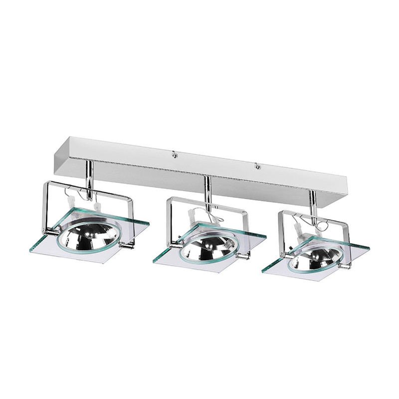 Plafon kinkiet Industrial srebrny 3xQR111 QR-111003
