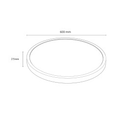 Plafon 60 cm biały LED CCT LP-2505/1C-60 WH