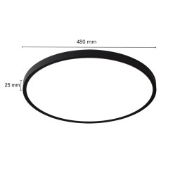 Plafon 48 cm czarny LED CCT LP-2505/1C-48 BK