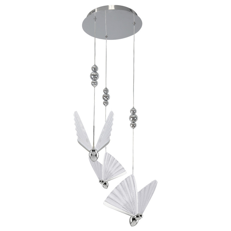 Lampa wisząca 3 srebrna LED CCT LP-1715/3P CH