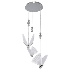 Lampa wisząca 3 srebrna LED CCT LP-1715/3P CH