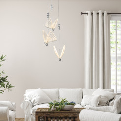 Lampa wisząca 3 srebrna LED CCT LP-1715/3P CH
