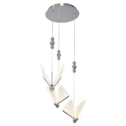 Lampa wisząca 3 srebrna LED CCT LP-1715/3P CH
