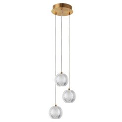 Lampa wisząca 3 złota LED CCT LP-3303/3P GD