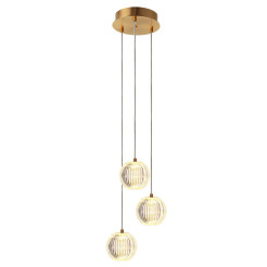 Lampa wisząca 3 złota LED CCT LP-3303/3P GD