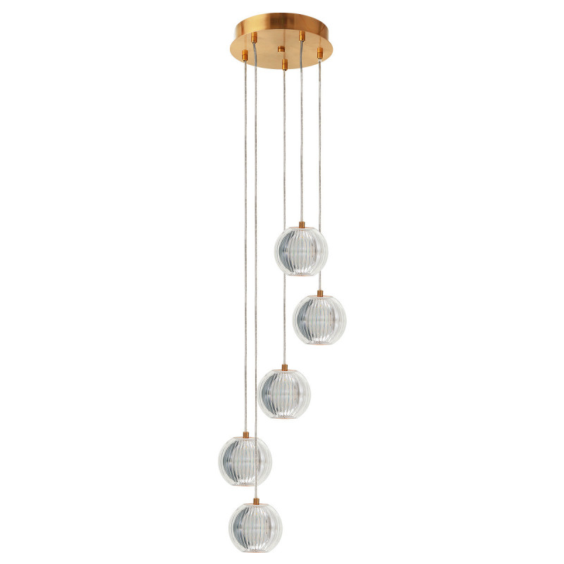Lampa wisząca 5 złota LED CCT LP-3303/5P GD